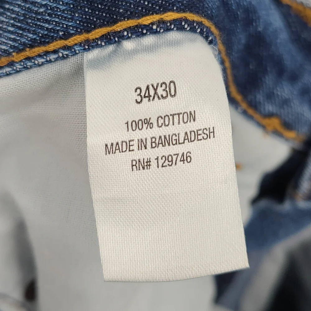 Blue Mountain 34x30 Blue denim work jeans outdoor casual pants comfortable - Picture 4 of 4